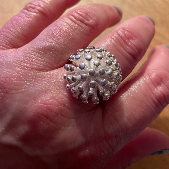 Silver 925 Starburst Ring - Picture 2 of 11